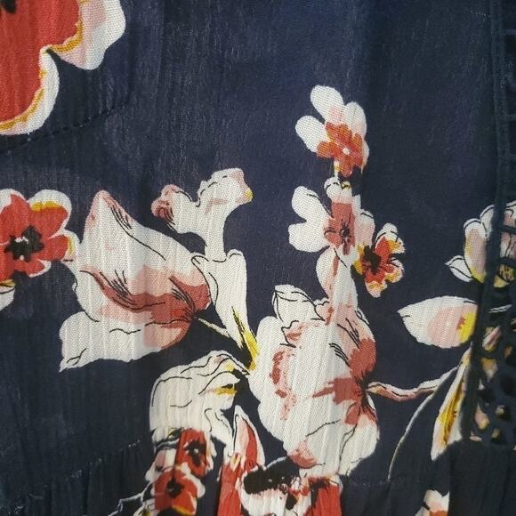 JODIFL NAVY floral flowy tunic dress‎ - Picture 5 of 11